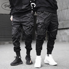 Load image into Gallery viewer, Cintas de carga pantalones casuales de los hombres Streetwear Harajuku pantalones Hip Hop de moda Casual de la juventud Pantalones slim de los hombres con estilo Jogger Pantalones